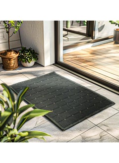 Status Contract Status Contract Anti Slip Front Dot Doormat (38x58cm)| Living Room Rug for Entrance Door|Polypropylene Floor Mat for Home (Grey)  - Image 1