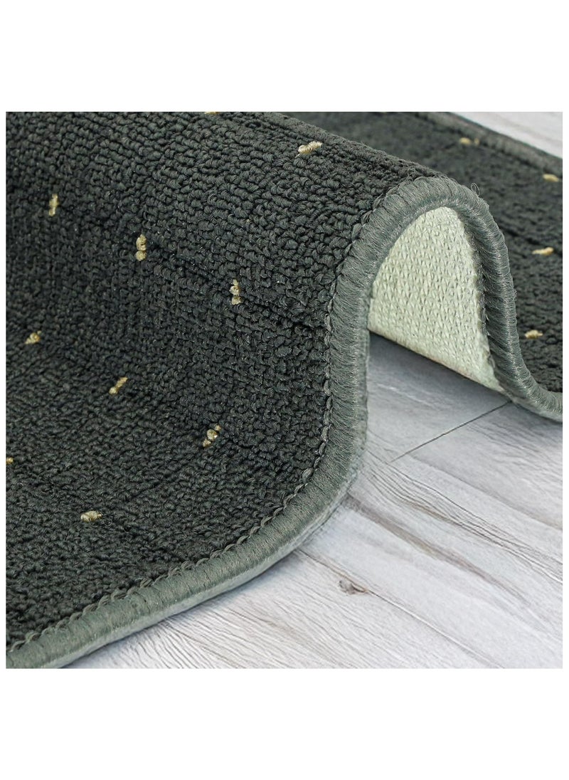 Status Contract Status Contract Anti Slip Front Dot Doormat (38x58cm)| Living Room Rug for Entrance Door|Polypropylene Floor Mat for Home (Grey)  - Image 2