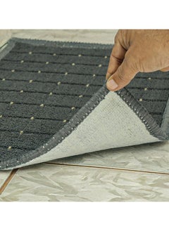 Status Contract Status Contract Anti Slip Front Dot Doormat (38x58cm)| Living Room Rug for Entrance Door|Polypropylene Floor Mat for Home (Grey)  - Image 4