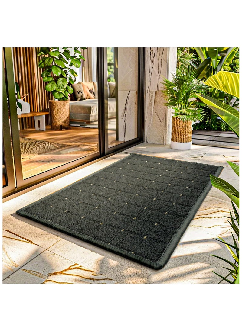 Status Contract Status Contract Anti Slip Front Dot Doormat (38x58cm)| Living Room Rug for Entrance Door|Polypropylene Floor Mat for Home (Grey)  - Image 5