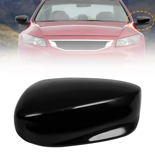 AMSPRAC Driver Left Side Mirror Cap fit for 2008-2013 Honda Accord,Door Side Exterior Rearview Back Sight Mirror Cover Shell Replacement,Clip-on Slot Type.Left Side,1PCS - Image 1