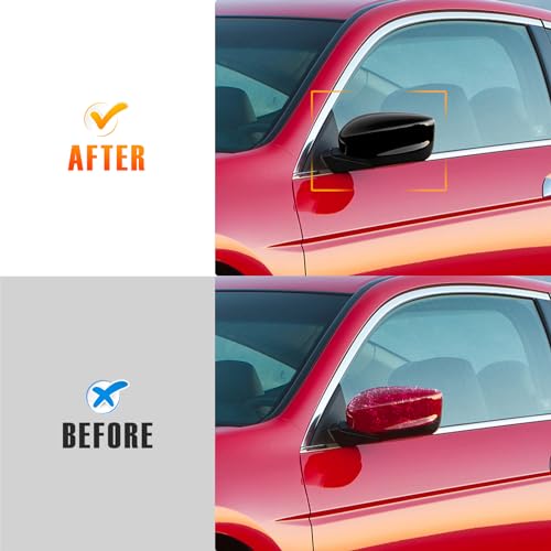 AMSPRAC Driver Left Side Mirror Cap fit for 2008-2013 Honda Accord,Door Side Exterior Rearview Back Sight Mirror Cover Shell Replacement,Clip-on Slot Type.Left Side,1PCS - Image 5