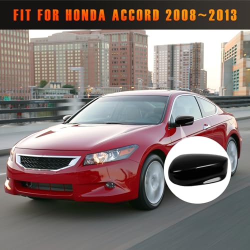 AMSPRAC Driver Left Side Mirror Cap fit for 2008-2013 Honda Accord,Door Side Exterior Rearview Back Sight Mirror Cover Shell Replacement,Clip-on Slot Type.Left Side,1PCS - Image 2
