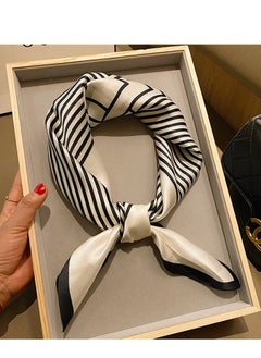 Generic Women's Mulberry Silk Striped Silk Scarf  - Image 1