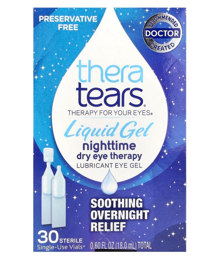 TheraTears Nighttime Dry Eye Therapy Lubricant Eye Gel 30 Single-Use Vials