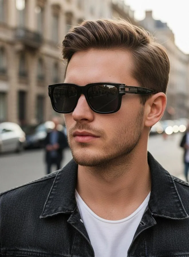 Take Two Men Black Square Sunglasses