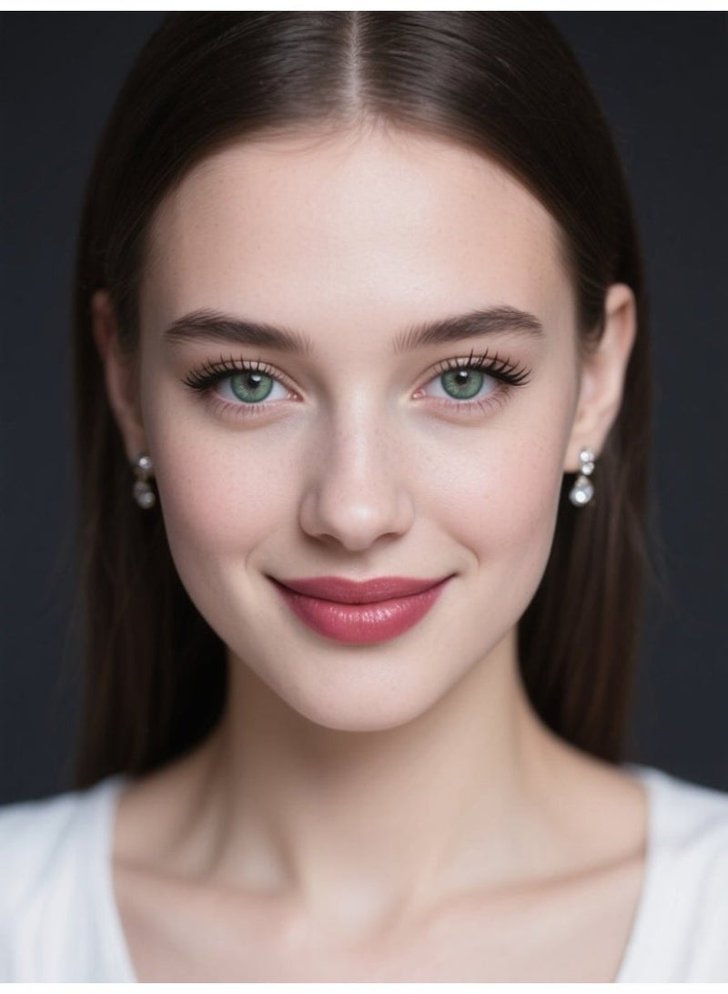 يواي عدسات لاصقة ملونة خضراء طبيعية ماركة UYAAI قابلة للاستخدام لمدة سنة، عدسات تجميلية مناسبة للجنسين، عدسات فاشن طبيعية، نسبة الماء 42% - Image 3