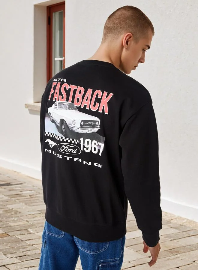 اس بي كاركترز سويت شيرت بطباعة فورد موستانج