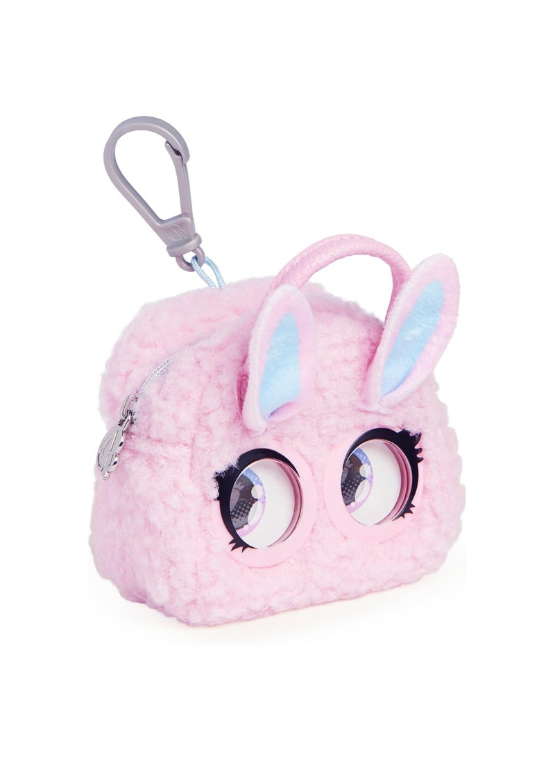 SPIN MASTER Purse Pets Micros Fuzzy Bunny BB Stylish Small Purse with Eye Roll Feature  - Image 2