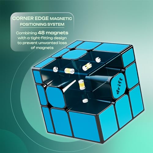 Cubelelo Drift 3x3 Mirror Blue (Magnetic) (Tiled) Speedcube | Premium New Version Shape-Shifting Puzzle with Stunning Looks, Buttery Smooth Turns & Durability | Ideal for Kids Boys Girls Ages 6 & up - Image 3