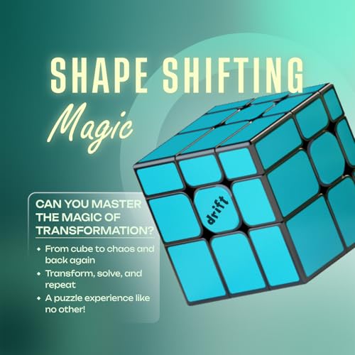 Cubelelo Drift 3x3 Mirror Blue (Magnetic) (Tiled) Speedcube | Premium New Version Shape-Shifting Puzzle with Stunning Looks, Buttery Smooth Turns & Durability | Ideal for Kids Boys Girls Ages 6 & up - Image 2