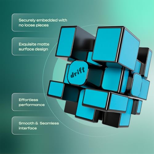 Cubelelo Drift 3x3 Mirror Blue (Magnetic) (Tiled) Speedcube | Premium New Version Shape-Shifting Puzzle with Stunning Looks, Buttery Smooth Turns & Durability | Ideal for Kids Boys Girls Ages 6 & up - Image 4