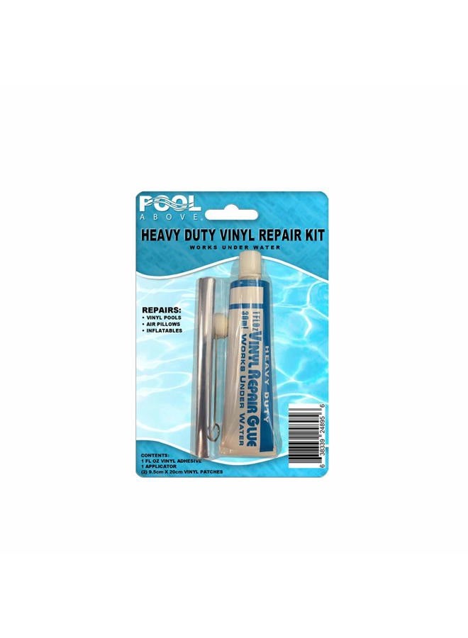 Pool Above Heavy Duty Vinyl Repair Patch Kit for Above-Ground Liner Repair; Glue and Patch Inflatables; Boat; Raft; Kayak; Air Beds; Inflatable Mattress Repair (Light Blue) - Image 4