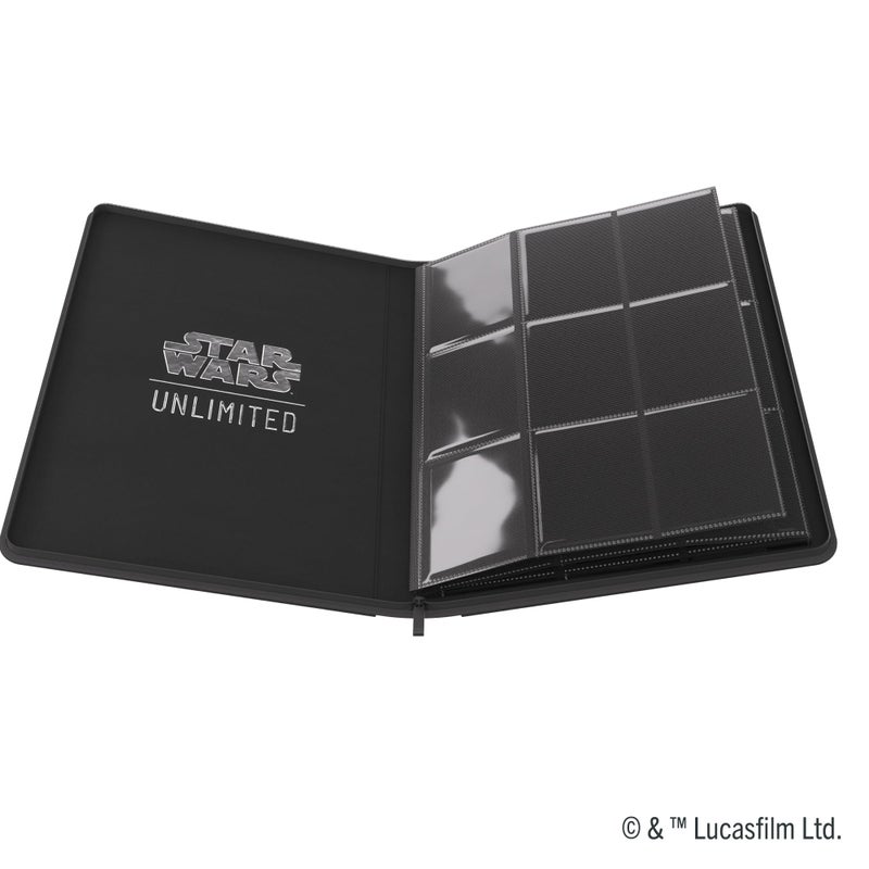 Gamegenic Star Wars Unlimited Zip-Up Album 18-Pocket - Officially Licensed Card Organizer for 360 Double-Sleeved Cards, Hexafyber Surface & Zipper Closure, Black Color, Made by Gamegenic - Image 4