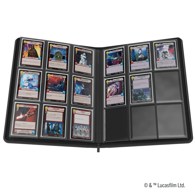 Gamegenic Star Wars Unlimited Zip-Up Album 18-Pocket - Officially Licensed Card Organizer for 360 Double-Sleeved Cards, Hexafyber Surface & Zipper Closure, Black Color, Made by Gamegenic - Image 3