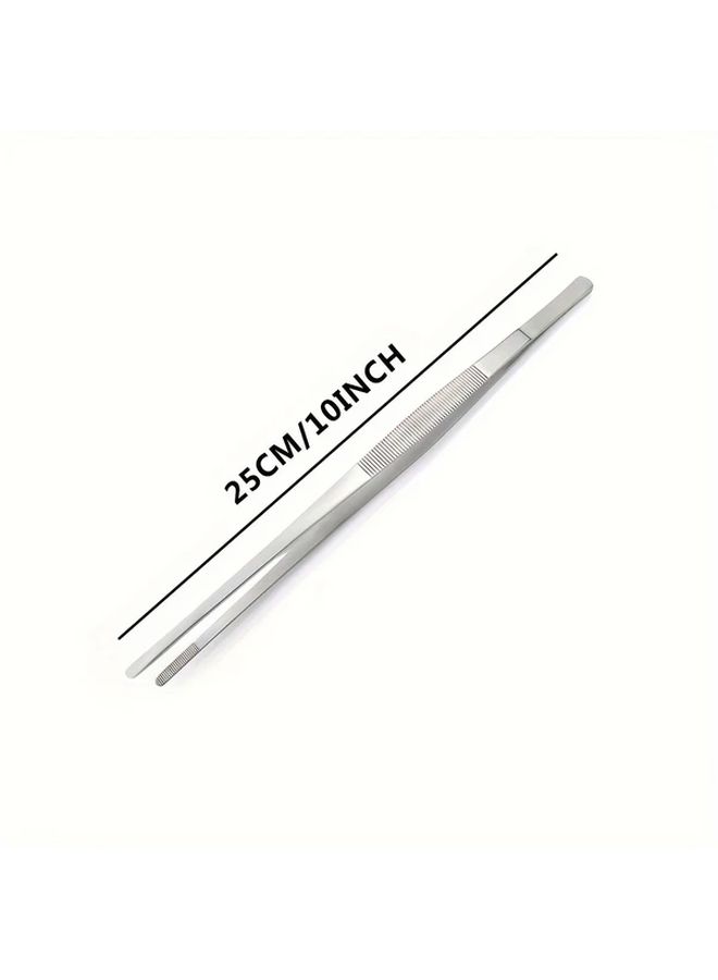 Extra Thick Long Stainless Steel BBQ Tongs 2Pcs Lab Grade Food Clip - Image 3