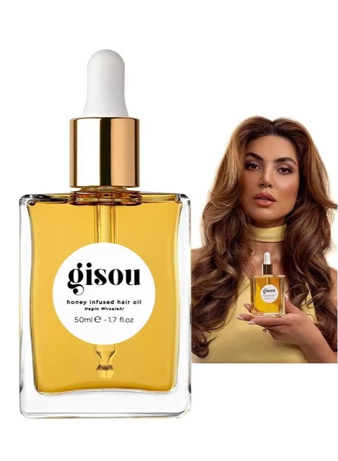 Gisou Honey Infused Hair Oil, Negin Mirsalehi, 50ml 1.7fl.oz - Image 1