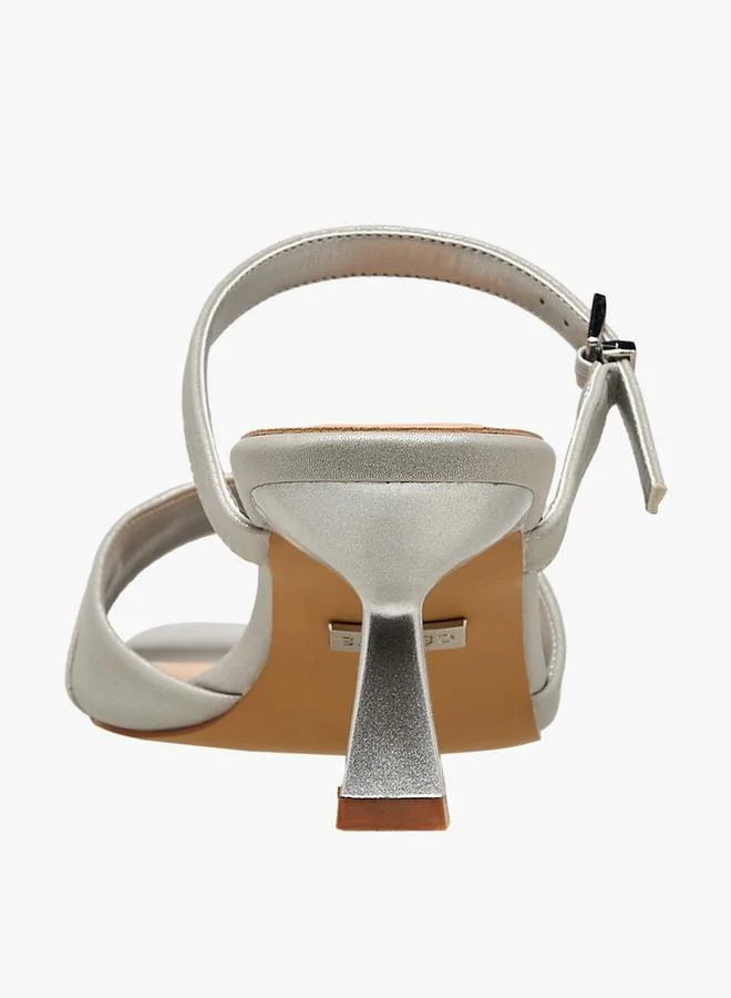 Celeste SILVER Women Flared Heel Sandals for Women | Best Price UAE