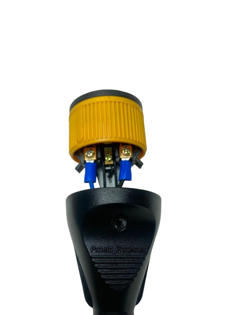 Electrical connection, 9.5 meters long, with a male socket + 16 amp outlet, 1 mm wire diameter, thermometer - Image 2
