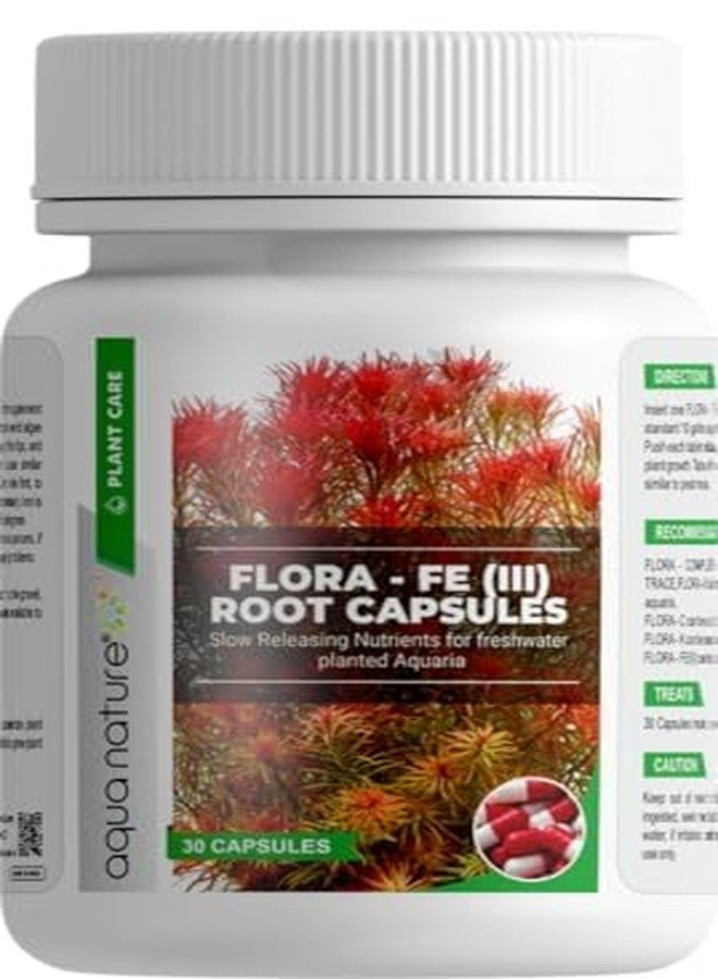 الطبيعة المائية كبسولات جذور AquaNature® Flora Fe (III) مغذيات بطيئة الإطلاق لأحواض السمك المزروعة بالمياه العذبة (30 قرصًا) - Image 1