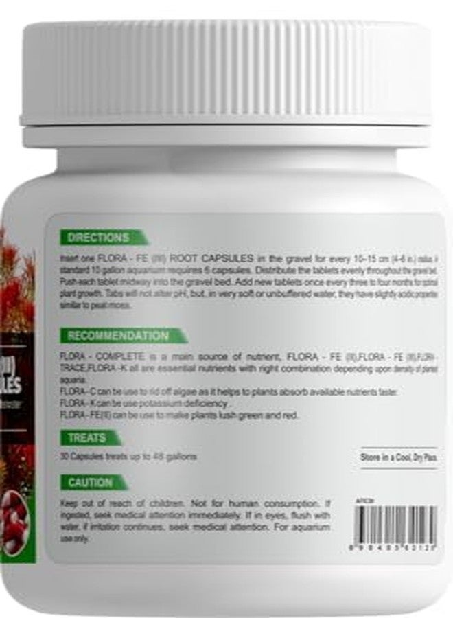الطبيعة المائية كبسولات جذور AquaNature® Flora Fe (III) مغذيات بطيئة الإطلاق لأحواض السمك المزروعة بالمياه العذبة (30 قرصًا) - Image 3