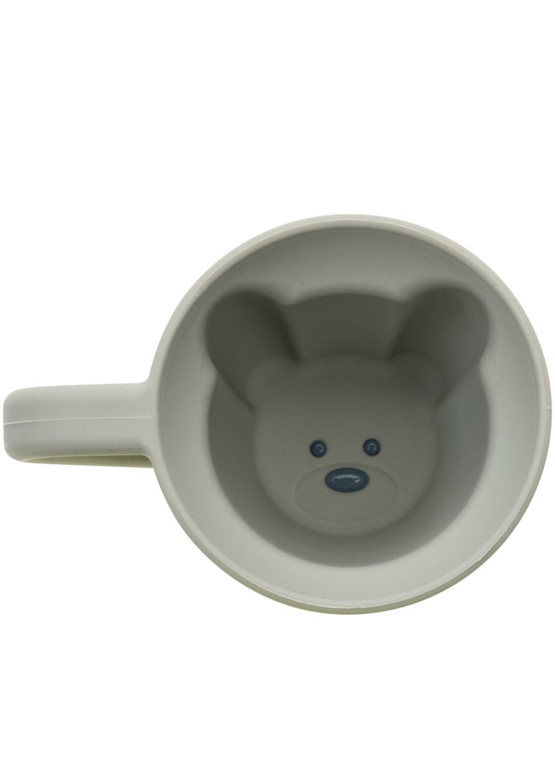 melii Pack Of 2 Reusable Drinking Silicone Bear Mug - Pink And Grey - Image 4
