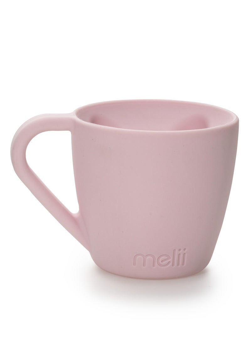melii Pack Of 2 Reusable Drinking Silicone Bear Mug - Pink And Grey - Image 3