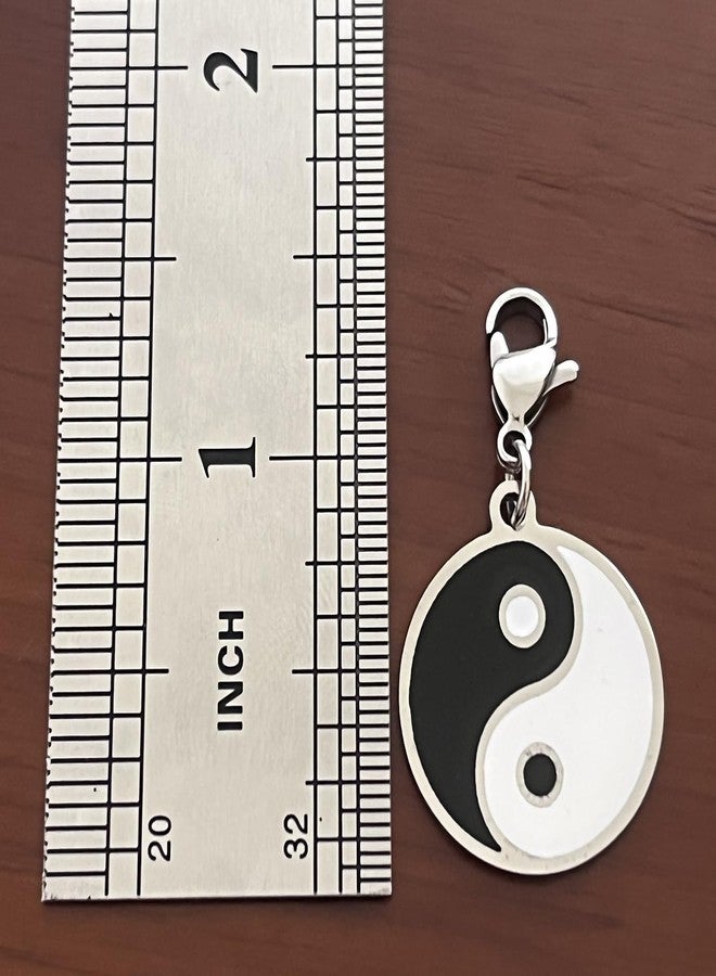 AMOBESTER Taichi Yin and Yang Clip on Charms Balance of Life Jewelry for DIY Bracelet and Necklace - Image 2