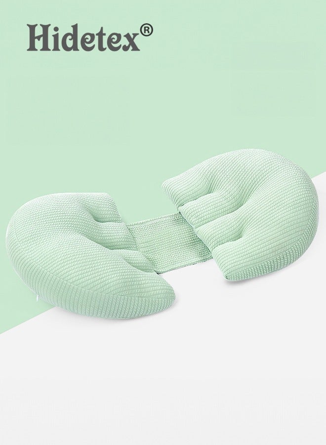 Hidetex Pregnancy Pillow Sleeping and Baby Pillow, Maternity Pillow Providing Abdominal and Back Support, Nursing Pillow and Neck Pillow for Newborns, Breastfeeding Body Pillow for Pregnant Women  - Image 1