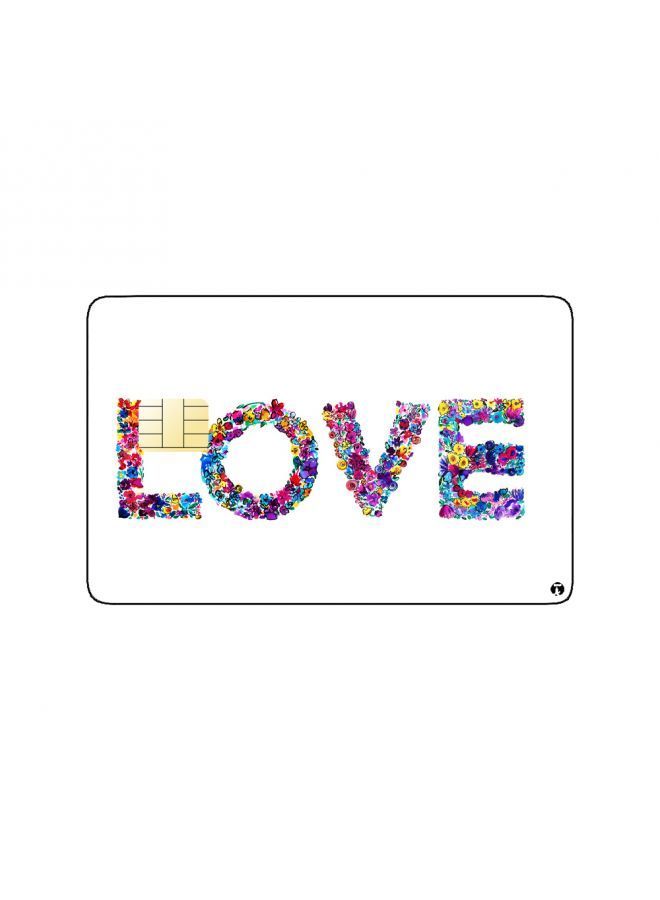 RKN PRINTED BANK CARD STICKER Love With Roses Drawing - Image 2