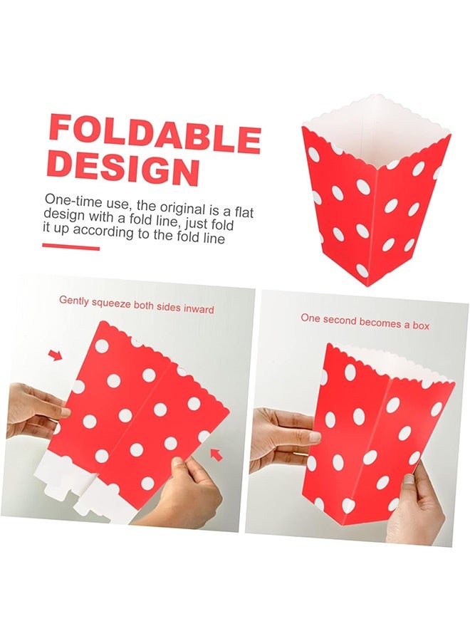 24Pcs Colorful Popcorn Boxes and Snack Bags Portable French Fries Serving Container for Parties and Events for Home Use and Celebrations - Image 3