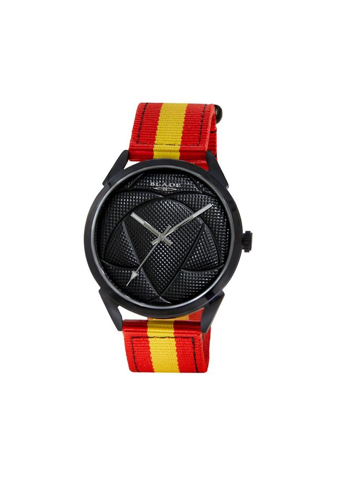BLADE Retro Fútbol Red-Yellow 3697GNN6K SS & Nylon 3-Hands Unisex Watch - Image 1