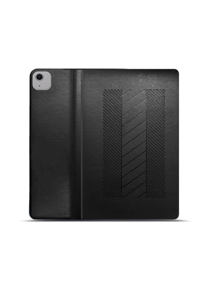 Wtech Apple iPad Air 11 5G 2024 (iPad Air 6th Generation M2) 11 Inch / Apple iPad Air 11‑inch (M3) 2025 Classic PU Leather Trifold Stand Flip Case Cover - Black - Image 3
