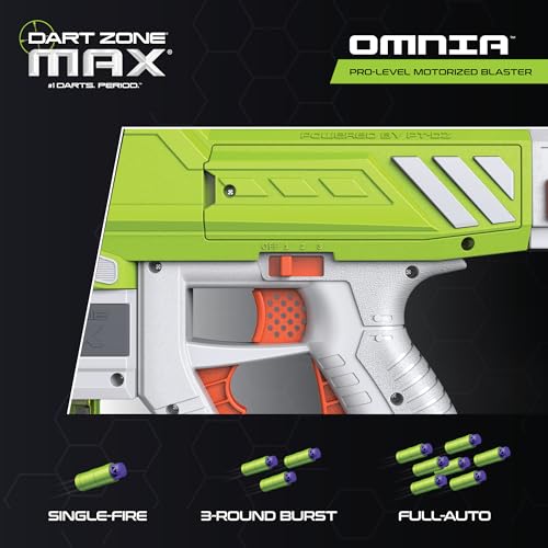 Dart Zone Max Omnia Pro Gen 3 Foam Dart Blaster150 FPS Full Auto Foam Dart Blaster for AdultsElectric Foam BlasterElite Blaster for Ages 14 with 30 Half Length Darts Sight Mags Stock Eyewear - Image 5