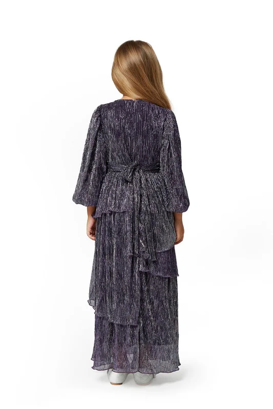 Amri Metallic Tiered Dress
