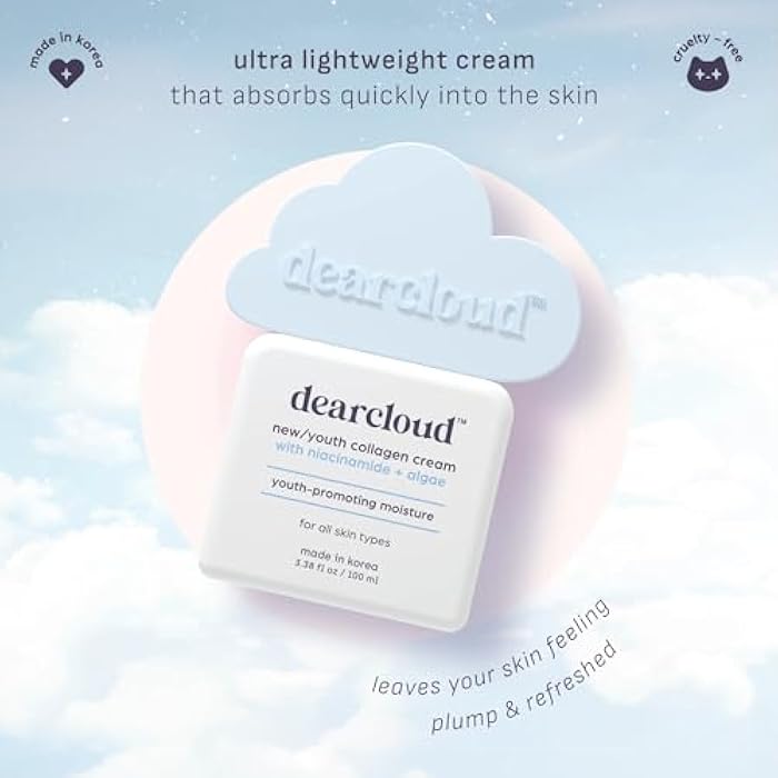 dearcloud New/Youth Collagen Cream Moisturizer – Firming Korean Facial Moisturizer for Radiant Skin (3.38 fl oz) - Image 3