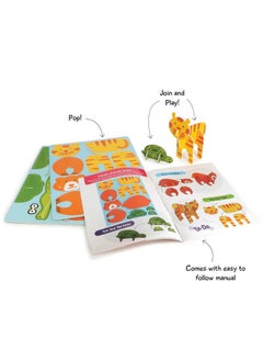 Shumee shumee Forest Themed 3D Paper Art and Craft DIY Kit for Kids 5 Years Above to Create a Lion, a Tiger, a Bear, a Tortoise, a Monkey, a Snake, a Bird, a Rabbit, and an Alligator  - Image 4