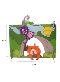 Shumee shumee Forest Themed 3D Paper Art and Craft DIY Kit for Kids 5 Years Above to Create a Lion, a Tiger, a Bear, a Tortoise, a Monkey, a Snake, a Bird, a Rabbit, and an Alligator  - Image 3