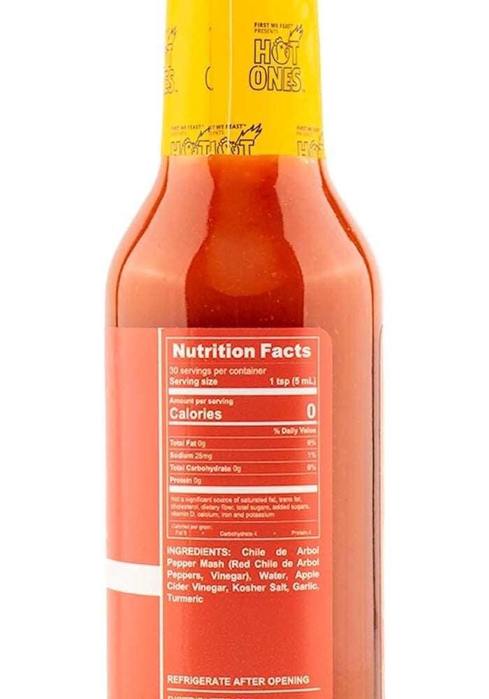 Hot Ones The Classic Hot Sauce - 5 fl oz Bottle Made with Organic Chile De Arbol Peppers - Image 2