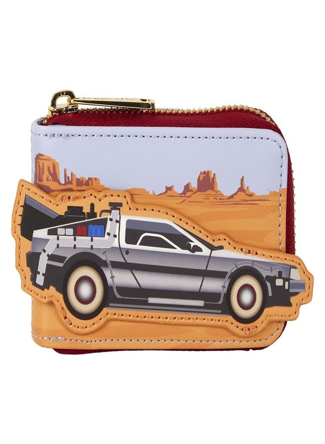 Loungefly Universal Back to The Future 40th Anniversary Delorean Accordion Wallet - Image 1