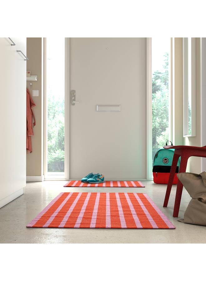 Zaboon Rug, Flatwoven, Pink/Orange, 80X150 Cm - Image 3