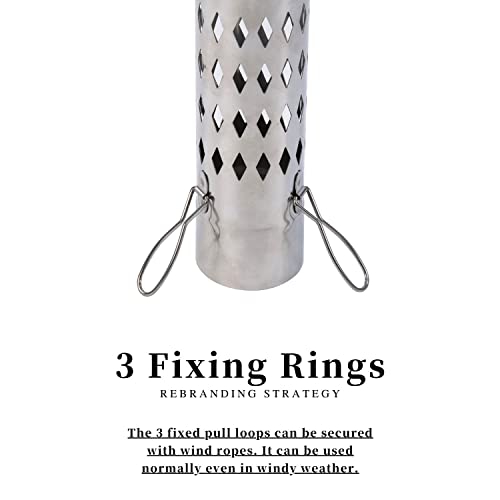 SoloWilder Spark Arrestor Stove Pipe 2.36inch Stainless Steel Chimney Rain Cap Length 8.7 inch for Wood Stove Pipe - Image 3