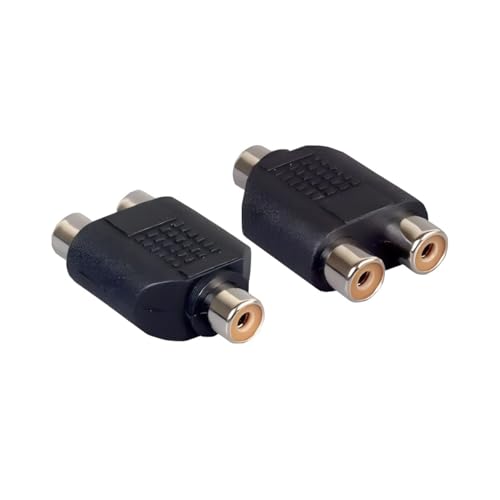 KNEUTRIX RCA Y Splitter Adapter – 1 Male to 2 Female (2-Pack) & Y Splitter Adapter, 1 R C A (F) to 2 Ports Female Jack Audio Video Connector (2 Pack) - Image 5