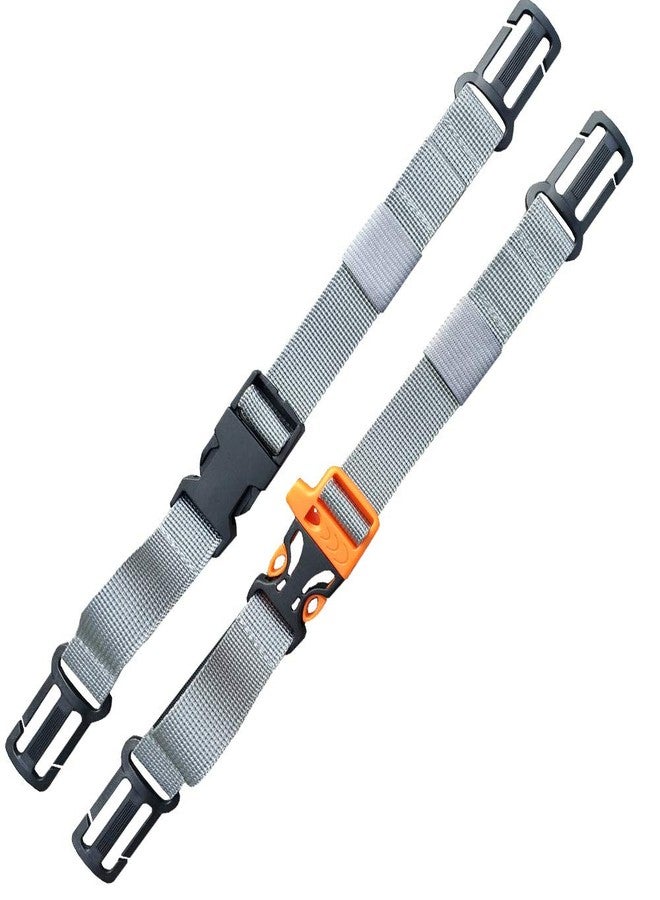 HDHYK 2 Packs Backpack Chest Strap- Nylon -Suitable for Webbing on The Backpack up to 25MM(Grey) - Image 2