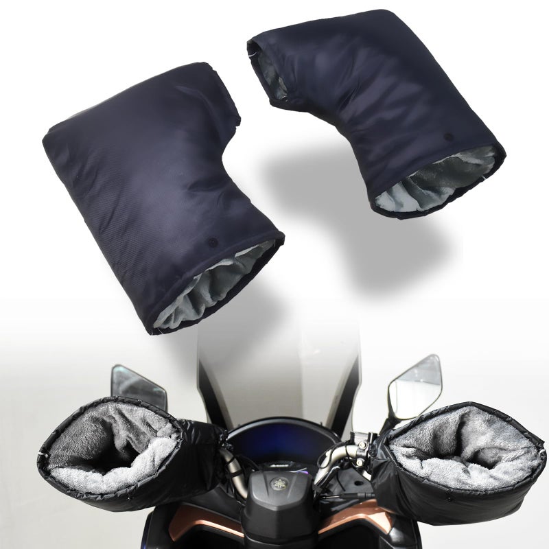 Sparkmods Motorcycle Handlebar Muffs Gloves Riding Cycling Mittens for Scooter E-Bike Snowmobile ATV Cold Weather Waterproof Windproof Thermal Gloves with Reflective Strip (X-Large) - Image 1