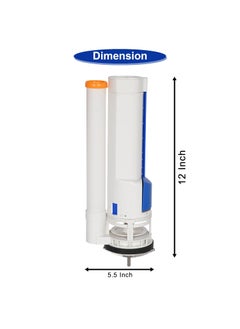 Prem's Prems Plastic Double Flush Valve Cistern Fitting Siphon Fitting for Commode Floor Mounted Toilet Lid operated Flush Push Flush ValveConcealed Push Flush 12 inch for 1 Pc  - Image 4