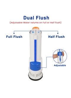Prem's Prems Plastic Double Flush Valve Cistern Fitting Siphon Fitting for Commode Floor Mounted Toilet Lid operated Flush Push Flush ValveConcealed Push Flush 12 inch for 1 Pc  - Image 5
