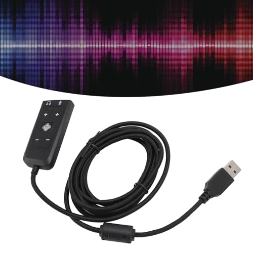 Asixxsix USB to 3.5mm Jack Audio Adapter,Virtual 7.1 Surround Sound, USB to Audio Jack Sound Card Adapter with Headphone Microphone Jack, External Audio Adapter for Kingston HyperX Cloud II - Image 5