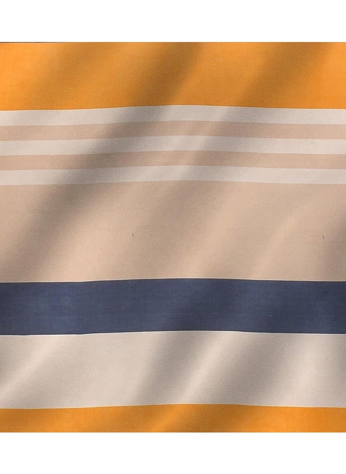 BSB HOME Premium Glace Cotton Kingston Collection King Size Bedsheets with 2 King Size Pillow Covers| Soft Sheets, Breathable, Shrinkage (3 Piece Set, 275 X 275 CM Flat sheet , 50 X 75 CM Pillow Covers, Yellow,Blue & Beige Cotton)  - Image 4