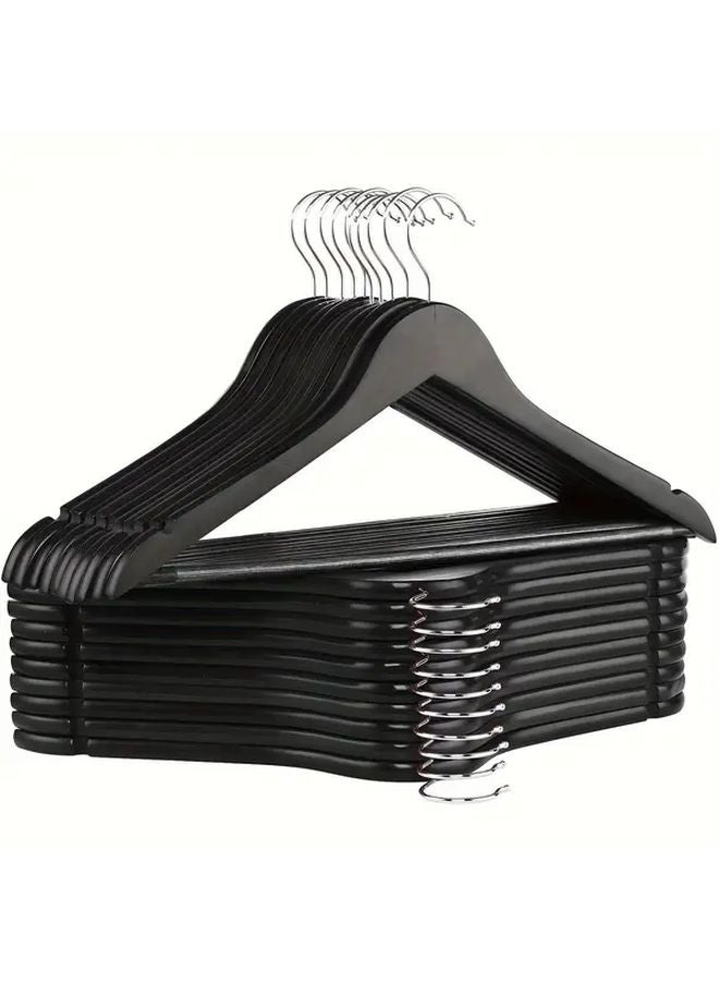 Wooden Wall Mounted Hangers 360 Rotating Hooks Anti Slip Strips Space Saving Closet Organizer - Image 2